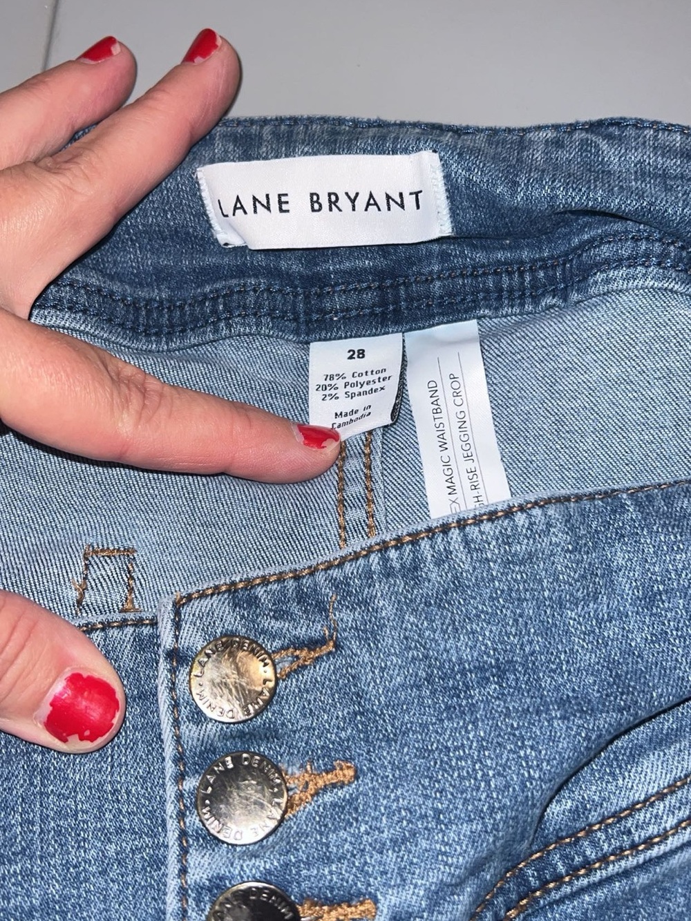 Lane Bryant Light Blue High-Rise Jegging Crop Jeans